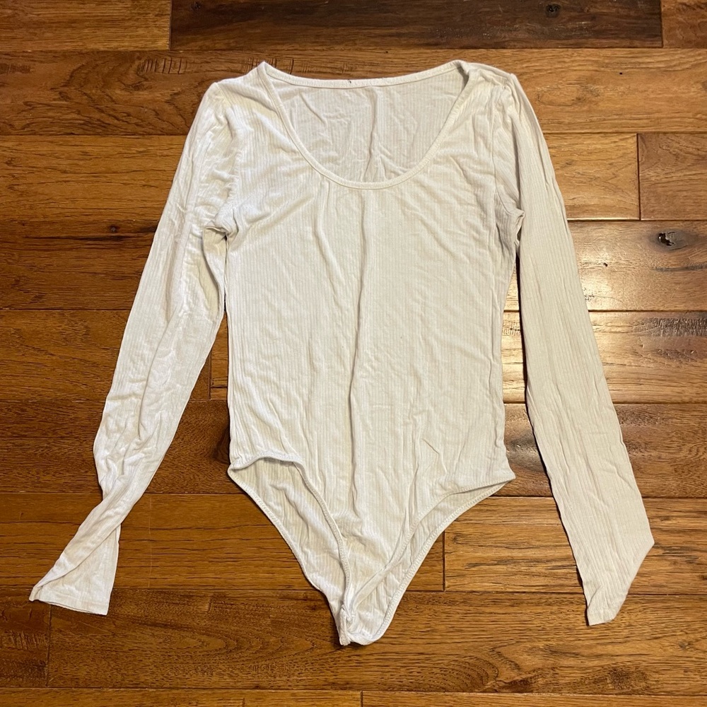 White Long Sleeve Bodysuit